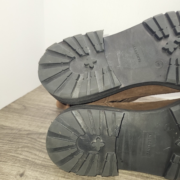 ALL SAINTS ‘NOBLE’ Suede Chocolate Brown Chelsea Boots Mens Size 46 EU 13 US - Picture 8 of 10